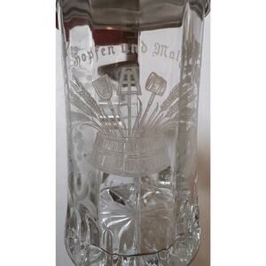Vtg BMF Hopfen Und Malz Etched Beer Stein Made in W. Germany